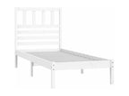 Cadre de lit sans matelas blanc 75*190 cm bois de pin massif