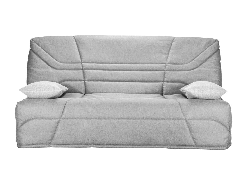 Canapé clic clac tissu avec rangement matelas Decoepure 14cm Decoepure 193cm-Couleur Gris Souris