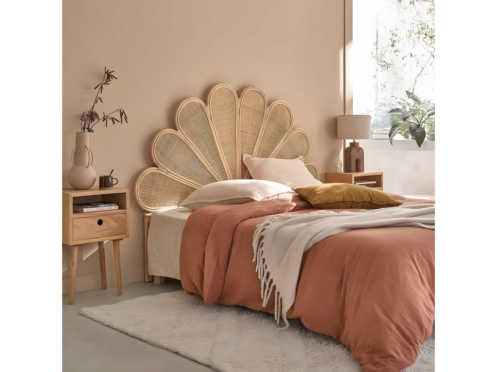 Tête de lit en rotin et cannage 160 cm