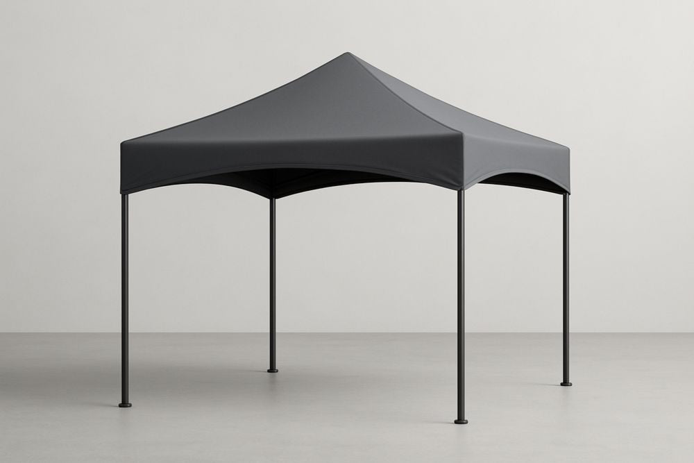 Tente extérieure pliable polyester cadre acier Gris