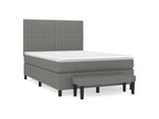 Sommier à Décoinspi de lit avec matelas Gris foncé 140*190 Tissu