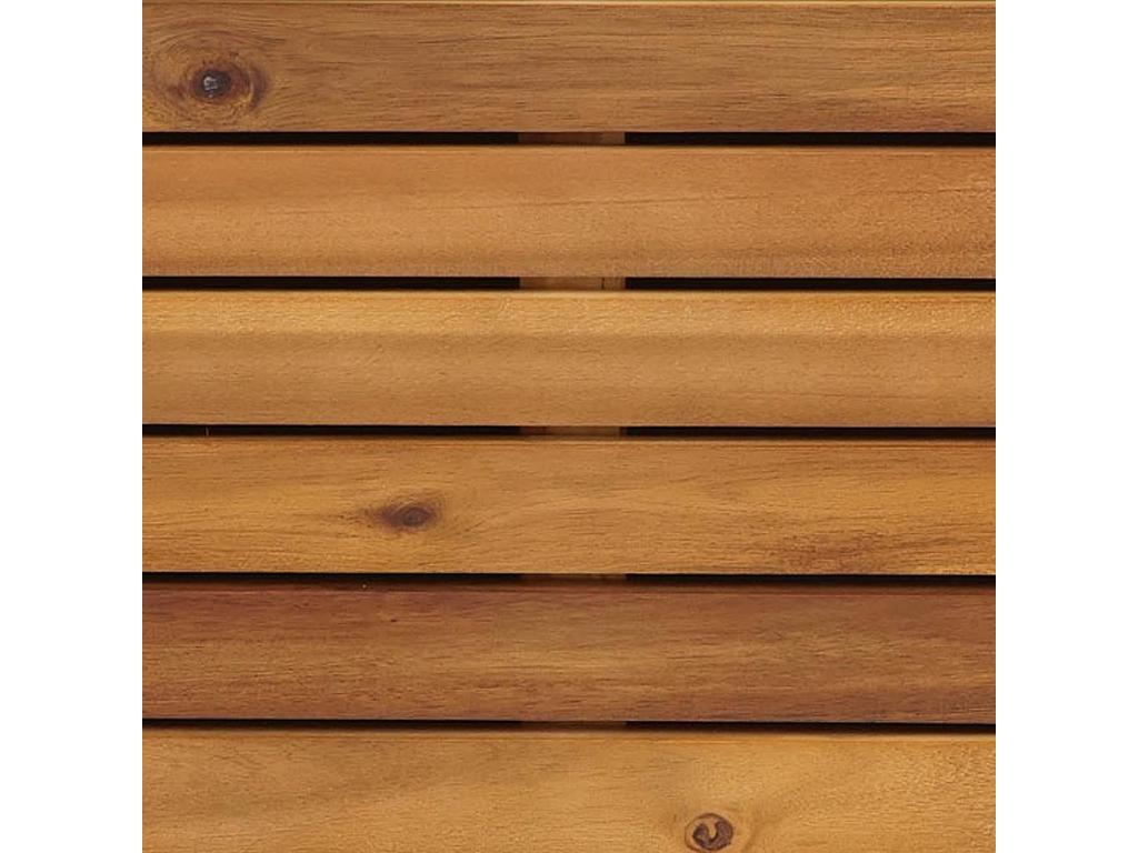 Decoauthentic à plantes HWC-L23 - bac à fleurs surélevé - Extérieur bois d'acacia certifié MVG aluminium - 32x34x34cm brun