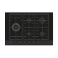 Haier Série 6 HAVG7WL4HB Plaque Gaz Brûleur Fort 75cm 5 Foyers Fonte Verre Noir