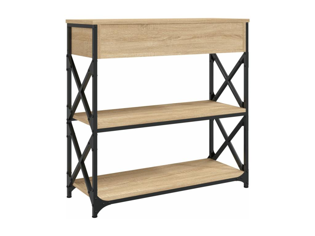 Table console chêne Zenmobilier 75x28x75 bois d'ingénierie