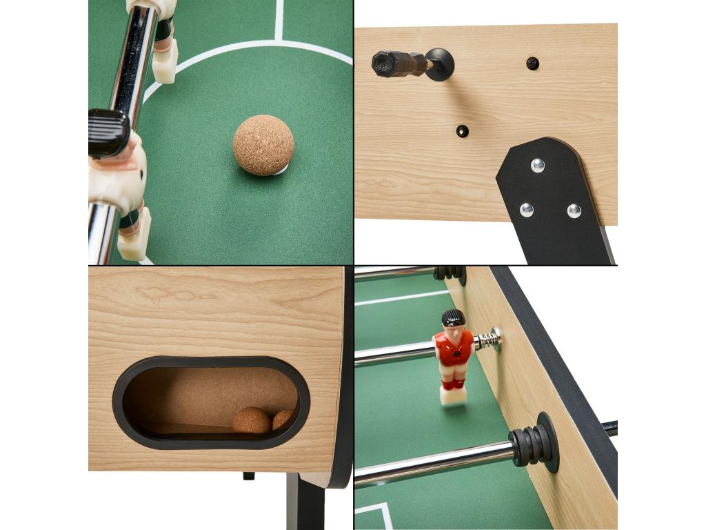 Woodinfr-foot adulte - Robuste - Barres télescopiques - 2 à 4 joueurs - 3 Balles liège incluses