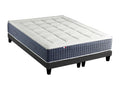 Ensemble Matelas Ressort 7 zones + Mémoire de forme + Sommier Habitatdoux STYLE Fabriqué en France Dimensions - 2*90*200 cm, Sommier - Noir