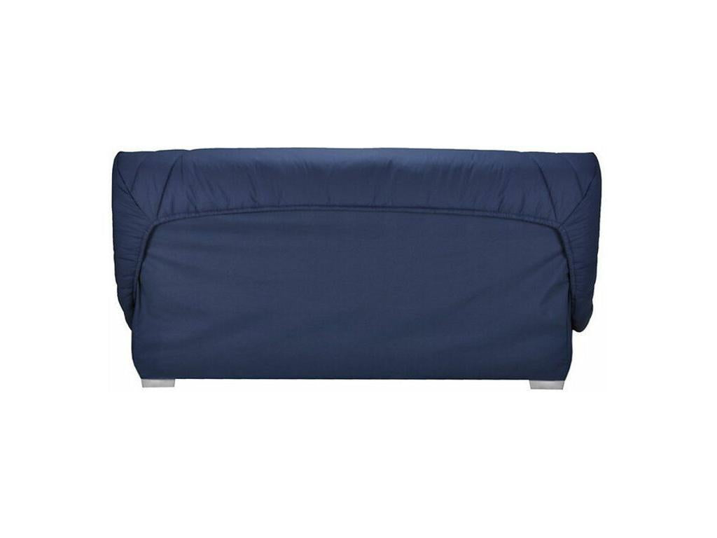 Banquette Clic Clac tissu matelas Cheneclair 14cm avec rangement Cheneclair-Couleur Bleu marine-130x190