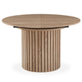 menzzo Table ronde extensible pied style central colonne Burkina 120-160cm