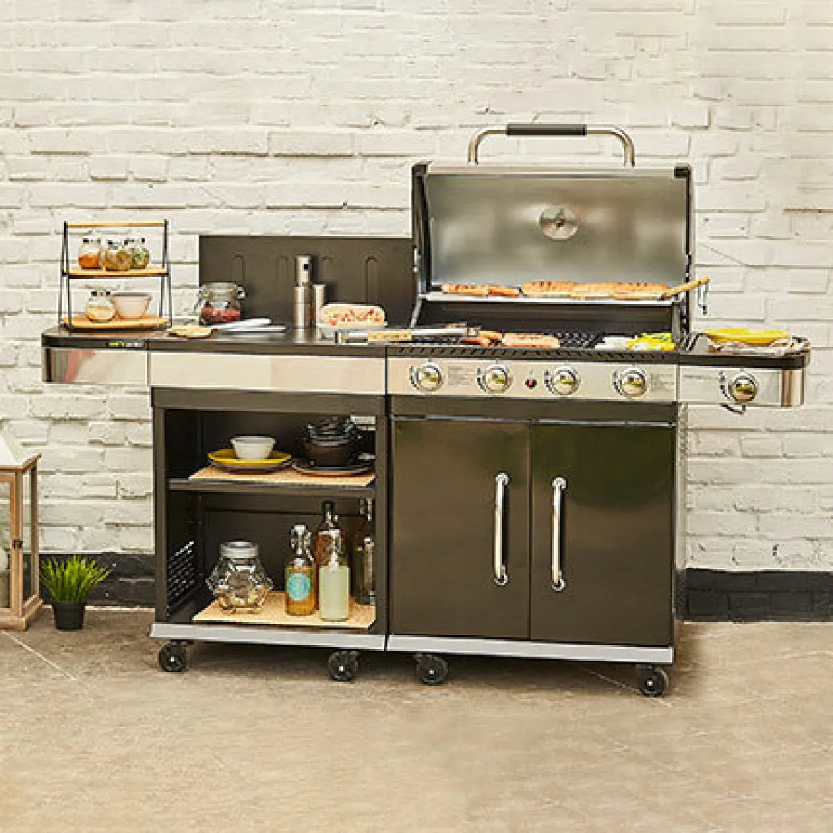 Mes Barbecue au gaz 4 brûleurs et plancha avec dessert - FIDGI