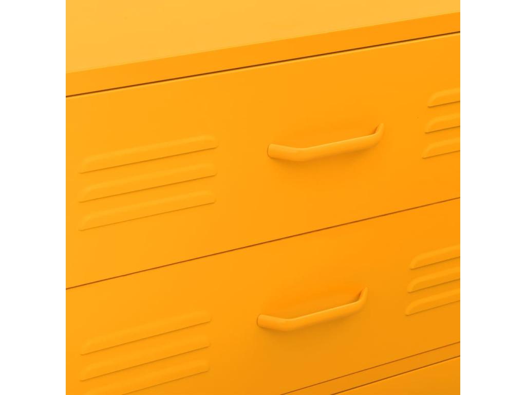 Commode Jaune moutarde 80x35x101.5 Acier