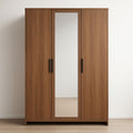 Armoire trois portes avec miroir en bois