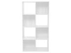 Meuble Étagère 8 cases de rangement Blanc H 134 cm